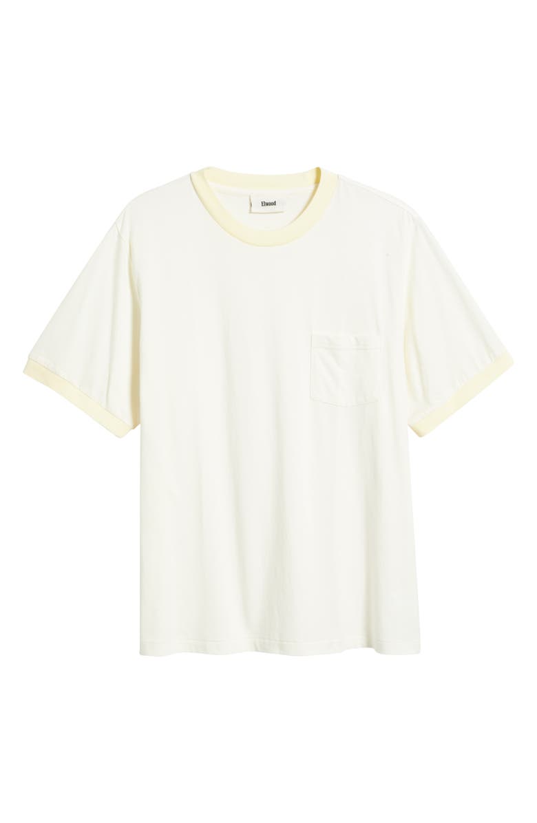 Elwood Pocket Ringer T-Shirt, Alternate, color, White/ Yellow