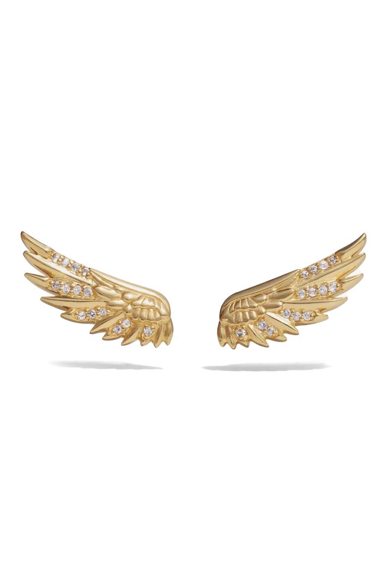 Sapphire Wing Ear Climbers, Main, color, 14K GOLD VERMEIL
