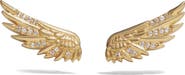 Awe Inspired Sapphire Wing Ear Climbers