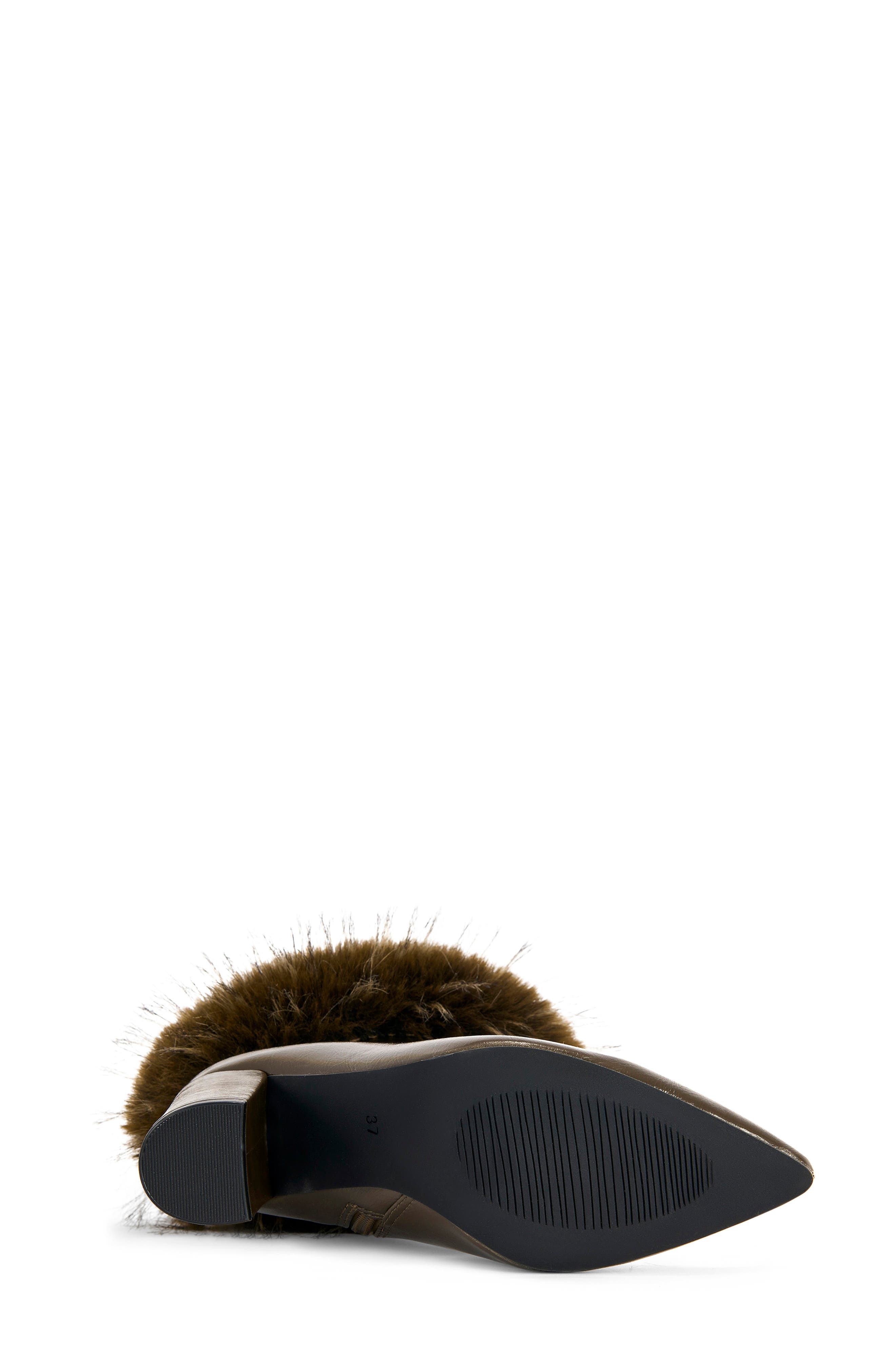 Borough Faux Fur Bootie, Alternate, color, CHOCOLATE