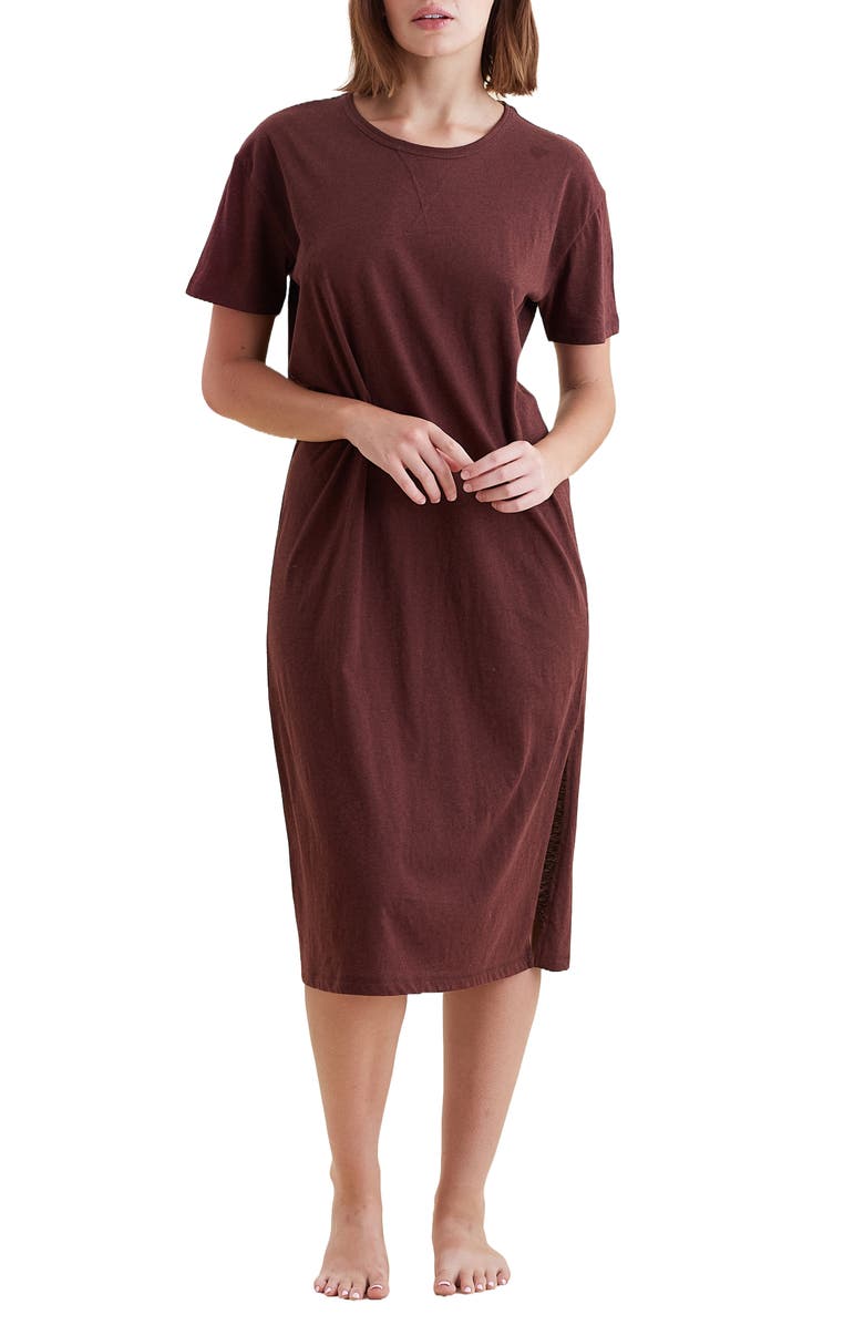 Papinelle Jada Organic Cotton Midi Nightgown, Alternate, color,