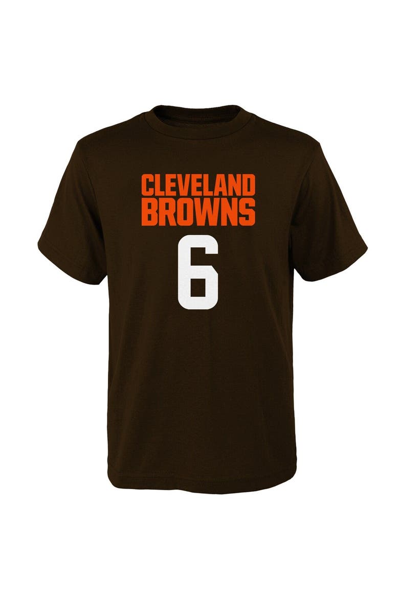 Youth Baker Mayfield Brown Cleveland Browns Mainliner Player Name & Number T-Shirt, Alternate, color, Brown