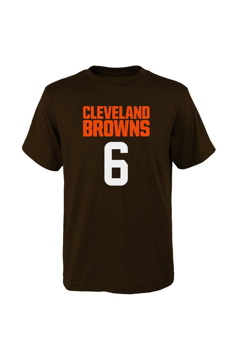 Outerstuff Youth Baker Mayfield Brown Cleveland Browns Mainliner Player Name & Number T-Shirt, Alternate, color,