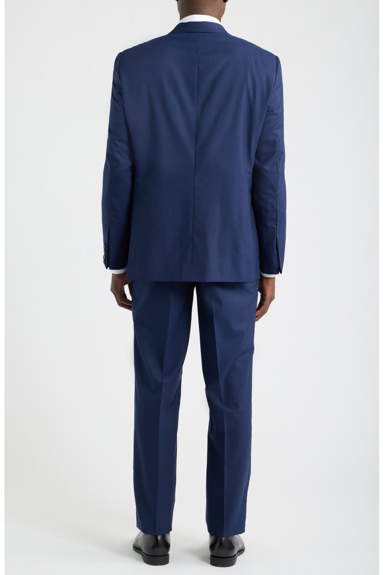 Solid Blue Zegna Wool Suit, Alternate, color, BLUE