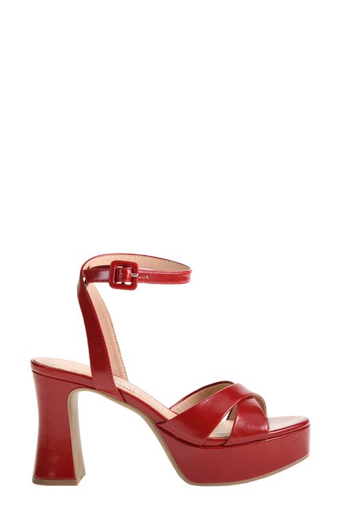 Chinese Laundry Thorie Ankle Strap Platform Sandal In Red