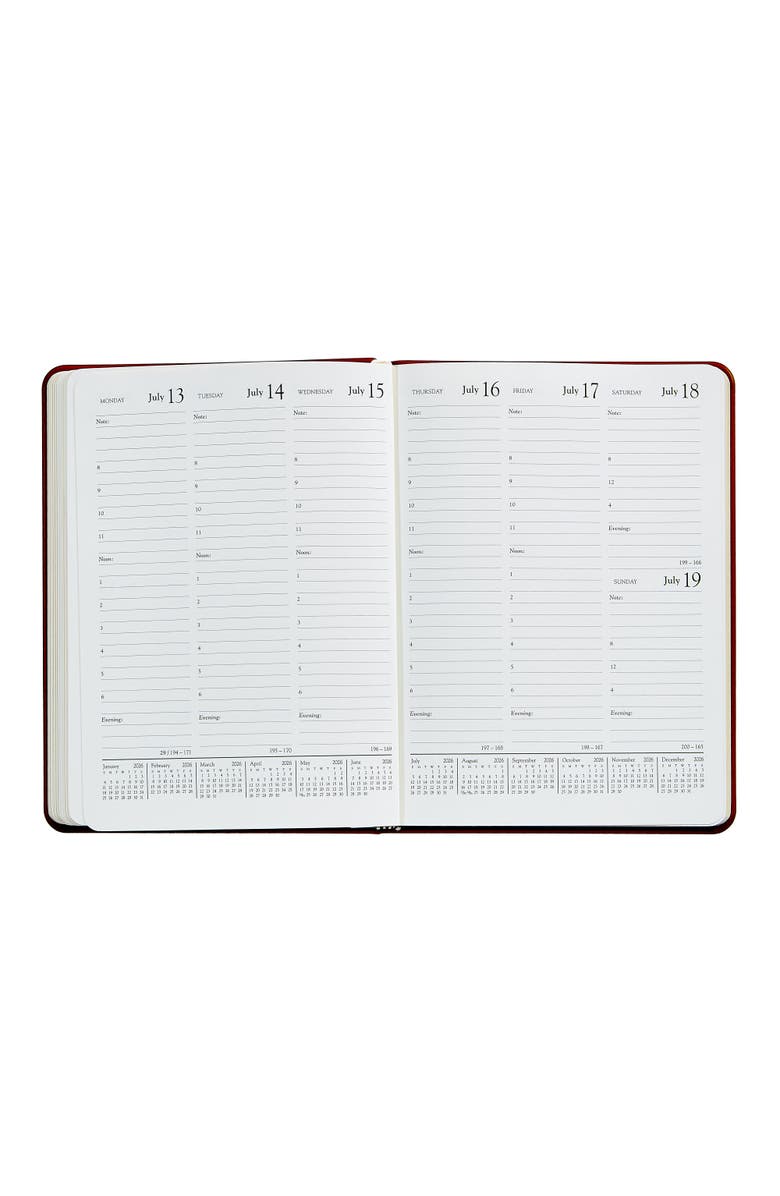 Graphic Image 2026 Leather Desk Diary, Alternate, color, Black Pattern