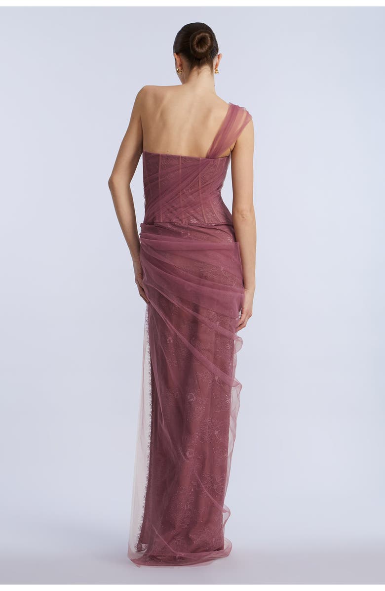 BCBGMAXAZRIA Tulle & Lace Gown, Alternate, color, Renaissance Rose