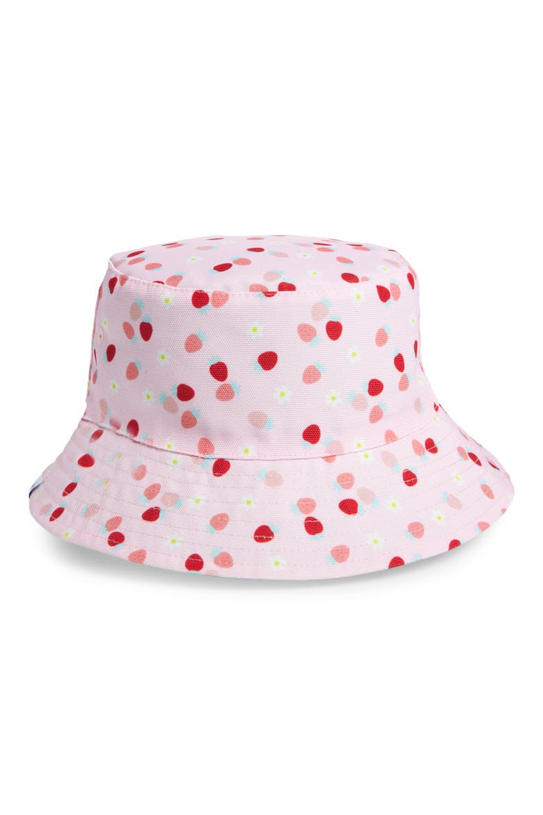 Kids' Reversible Bucket Hat, Alternate, color, STRAWBERRIES DAISYS