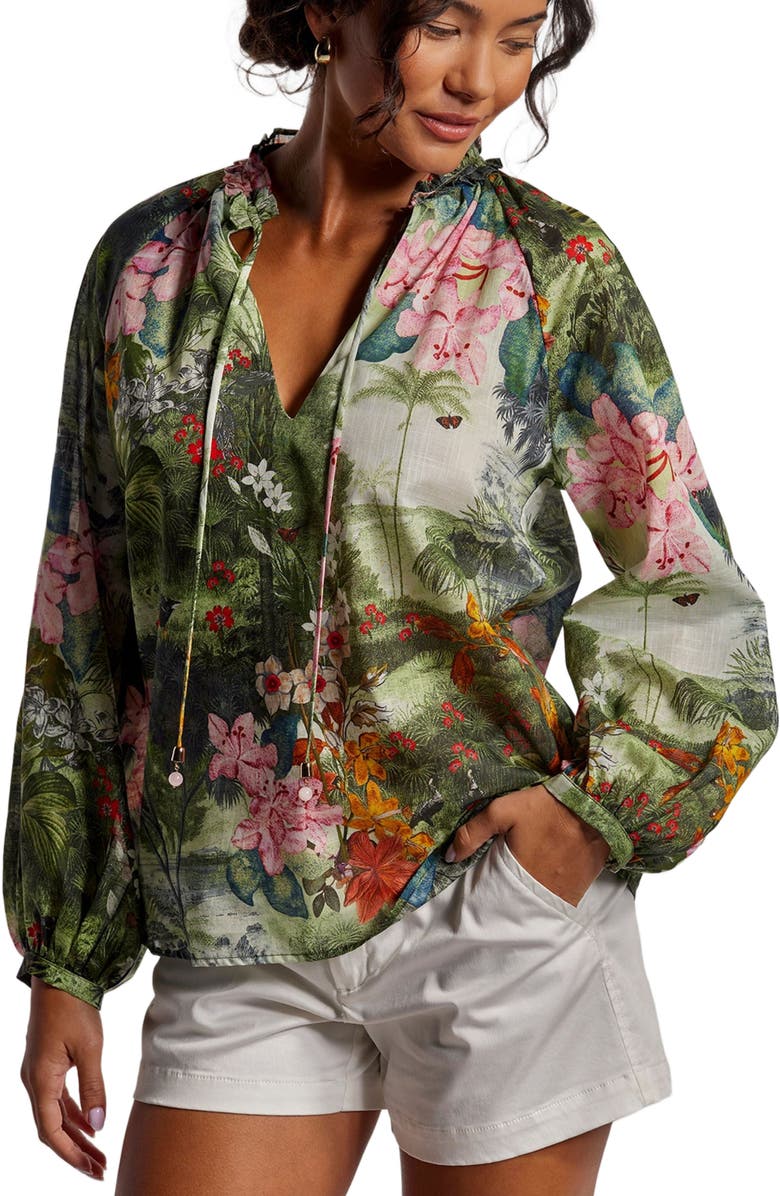 Tori Richard Artistic Garden Roberta Top, Alternate, color, 