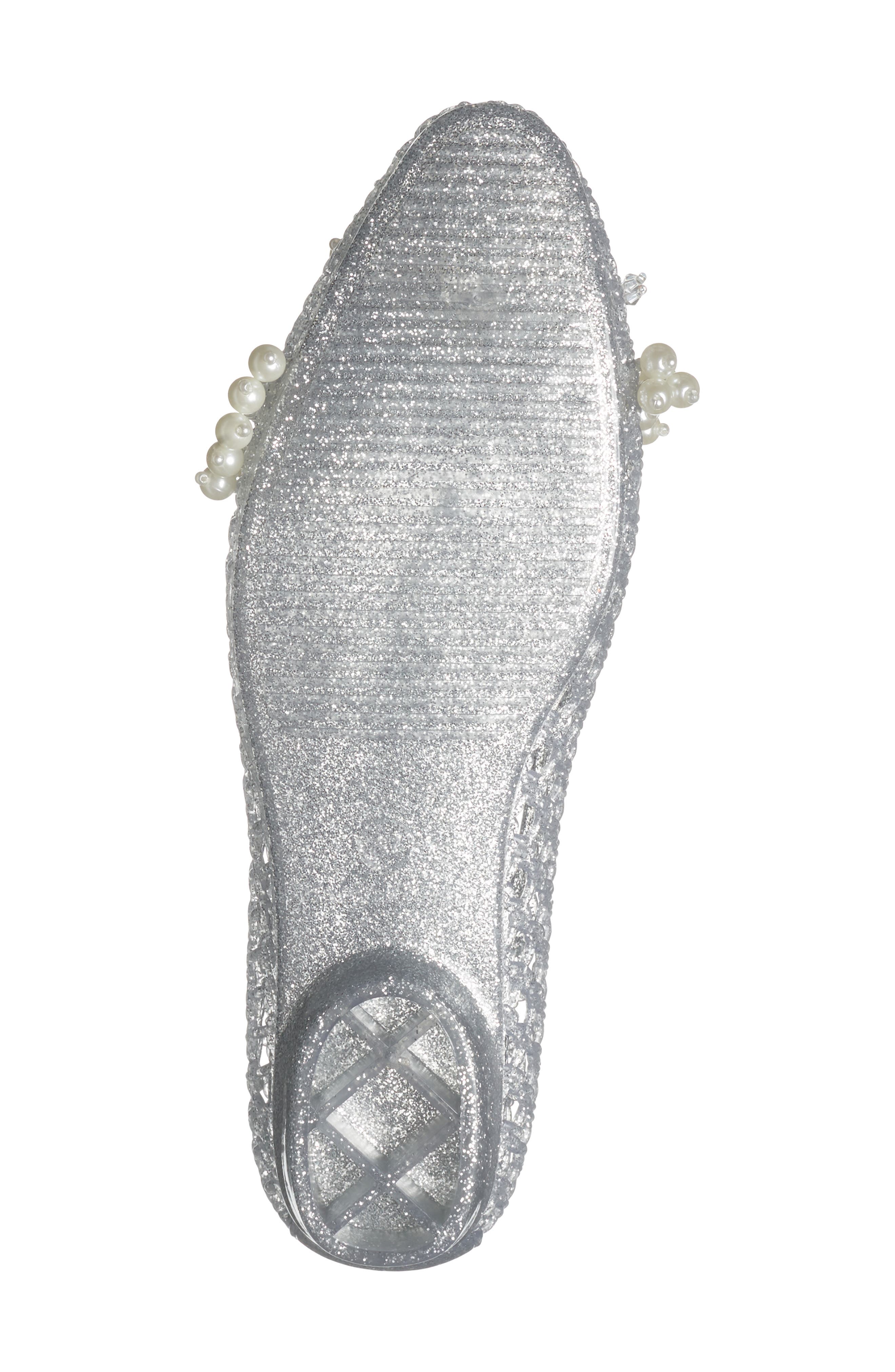 Jeffrey Campbell Wade-J Jelly Flat, Alternate, color, Silver Glitter Pearl