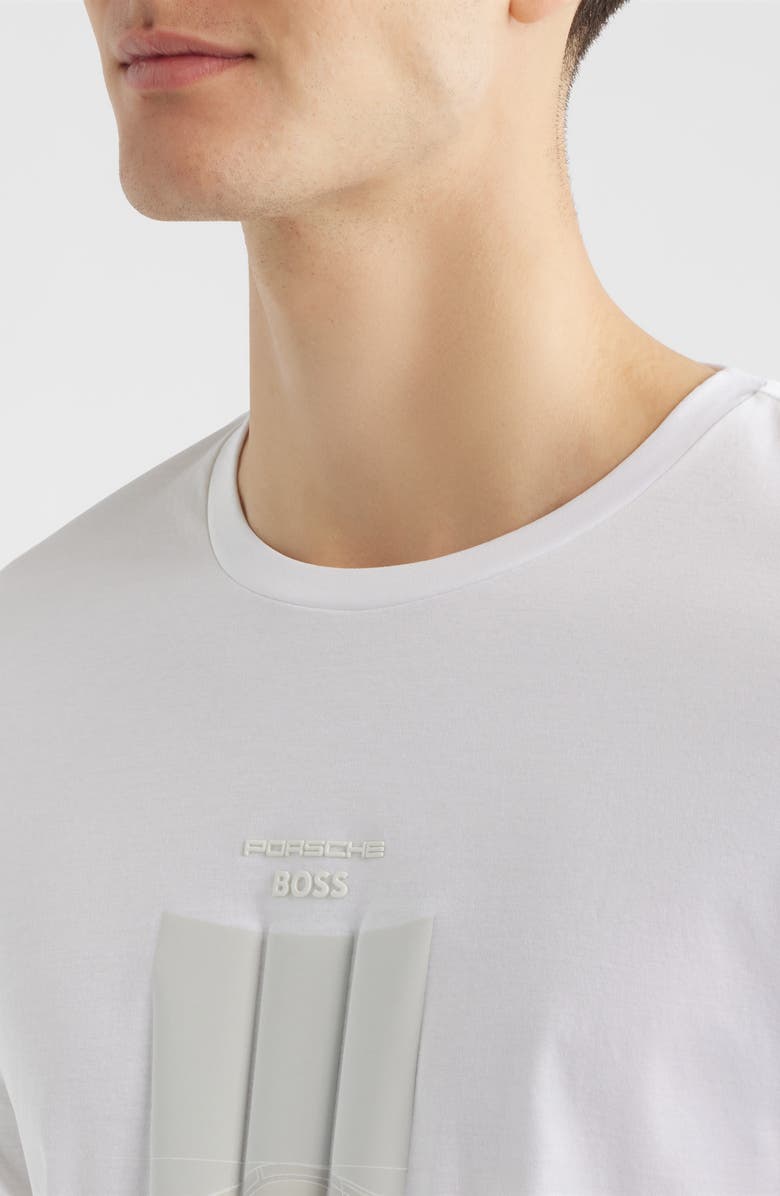 BOSS Porsche Spirit 70 Cotton Graphic T-Shirt, Alternate, color, White