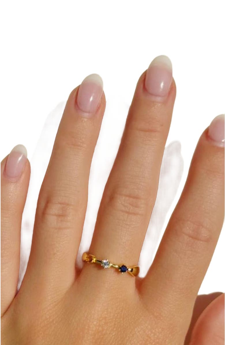 Little Sky Stone Elena Sapphire Accent Ring, Alternate, color, Gold / Multicolor