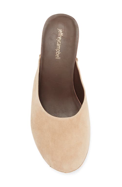Jeffrey Campbell Cloguette Mule In Natural Suede