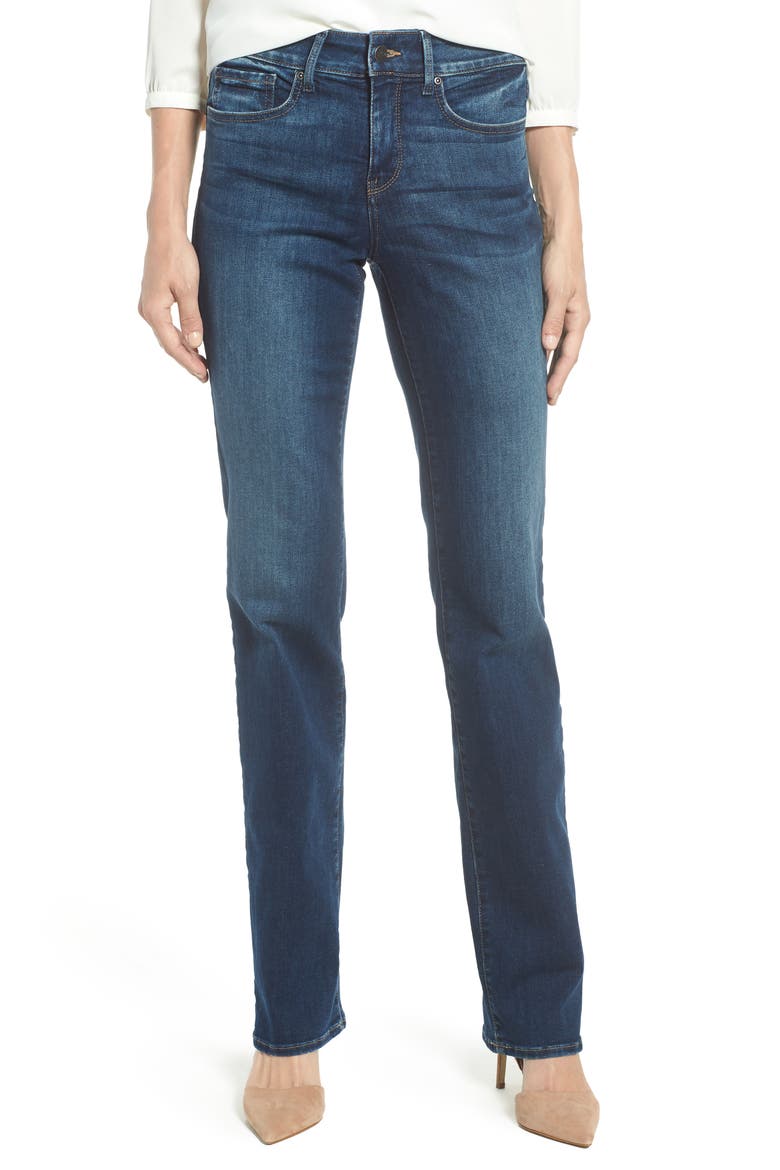 Marilyn Stretch Straight Leg Jeans, Main, color, CLEAN MUIR