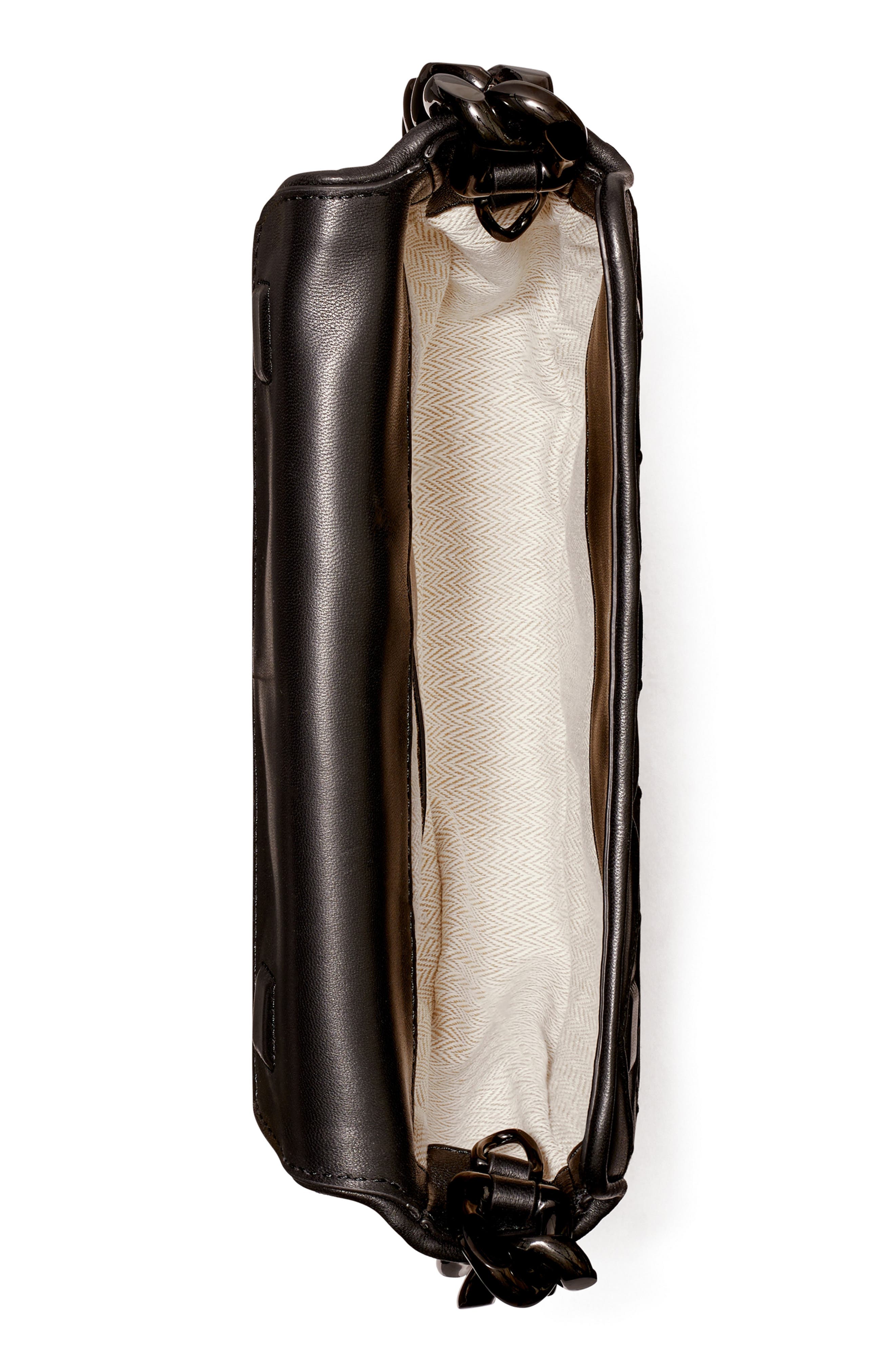 Tory Burch Mini Fleming Soft Crescent Shoulder Bag, Alternate, color, 