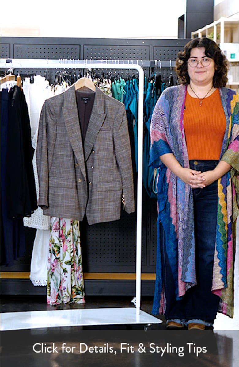 Plaid Double Breasted Blazer, sales video thumbnail