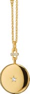 Monica Rich Kosann Twinkle Star 18k Gold Locket Necklace