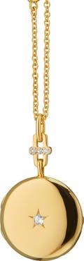 Monica Rich Kosann Twinkle Star 18k Gold Locket Necklace