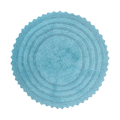 Round Crochet Bath Mat 27.5" Diameter