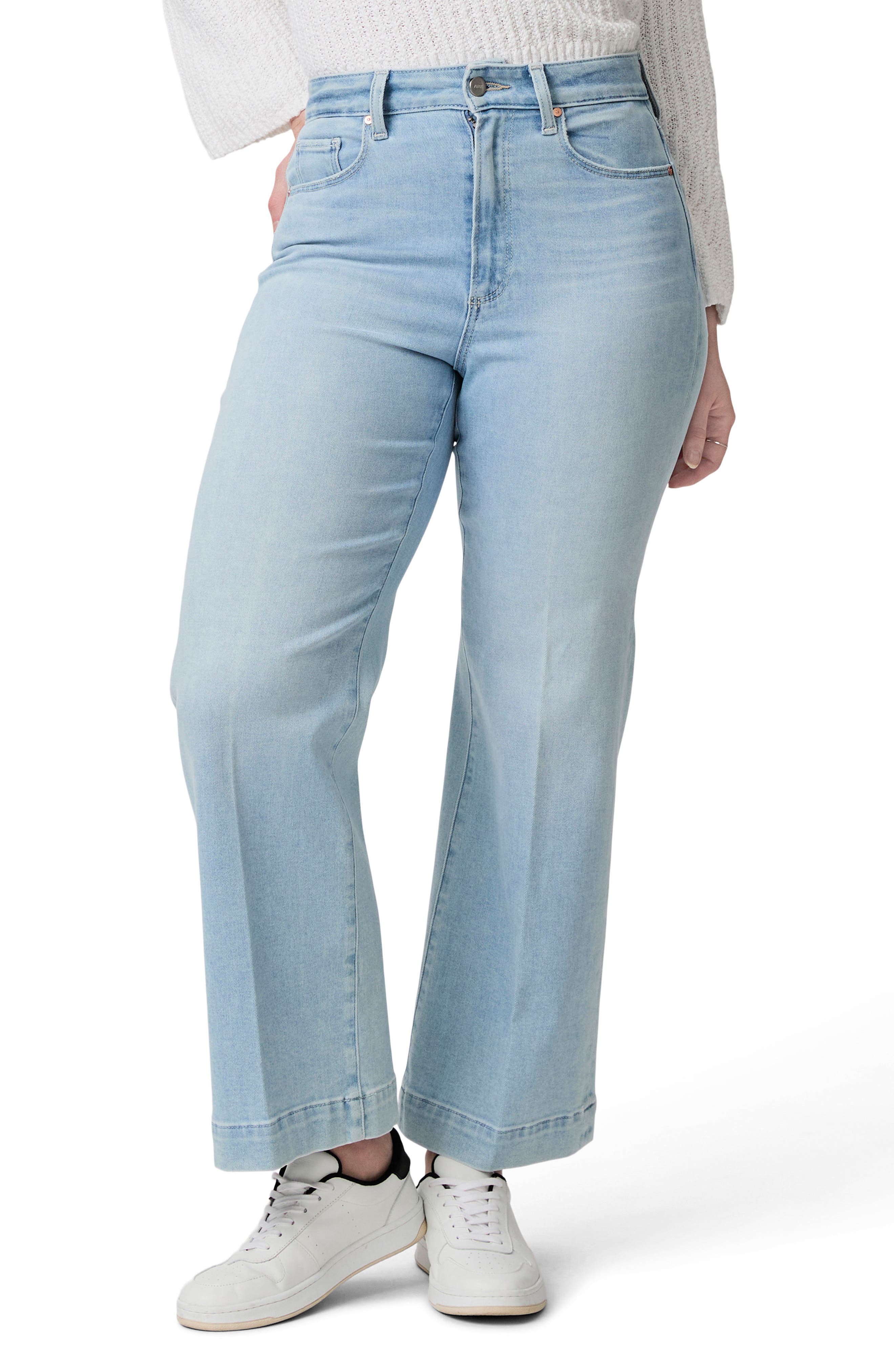 PAIGE Flaunt Iconic Curvy High Waist Ankle Flare Jeans