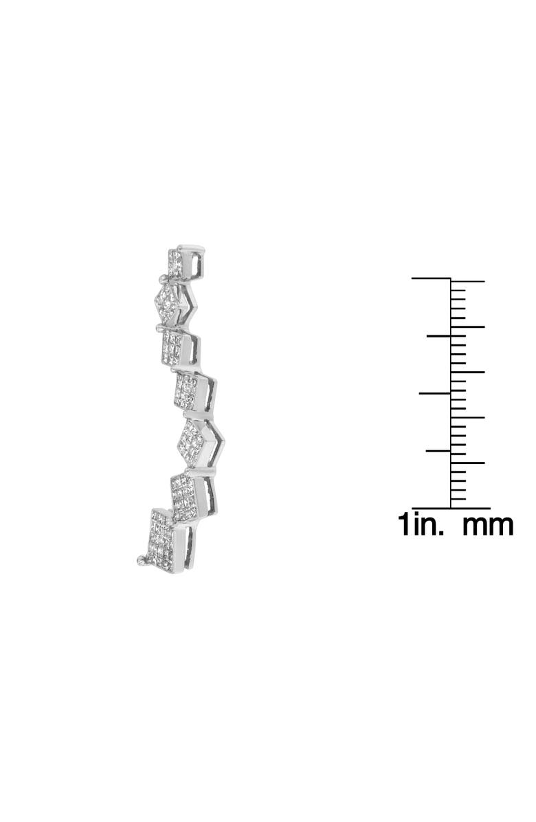 Haus of Brilliance 10K White Gold 1 cttw Diamond Snake Curved Pendant Necklace, Alternate, color, White