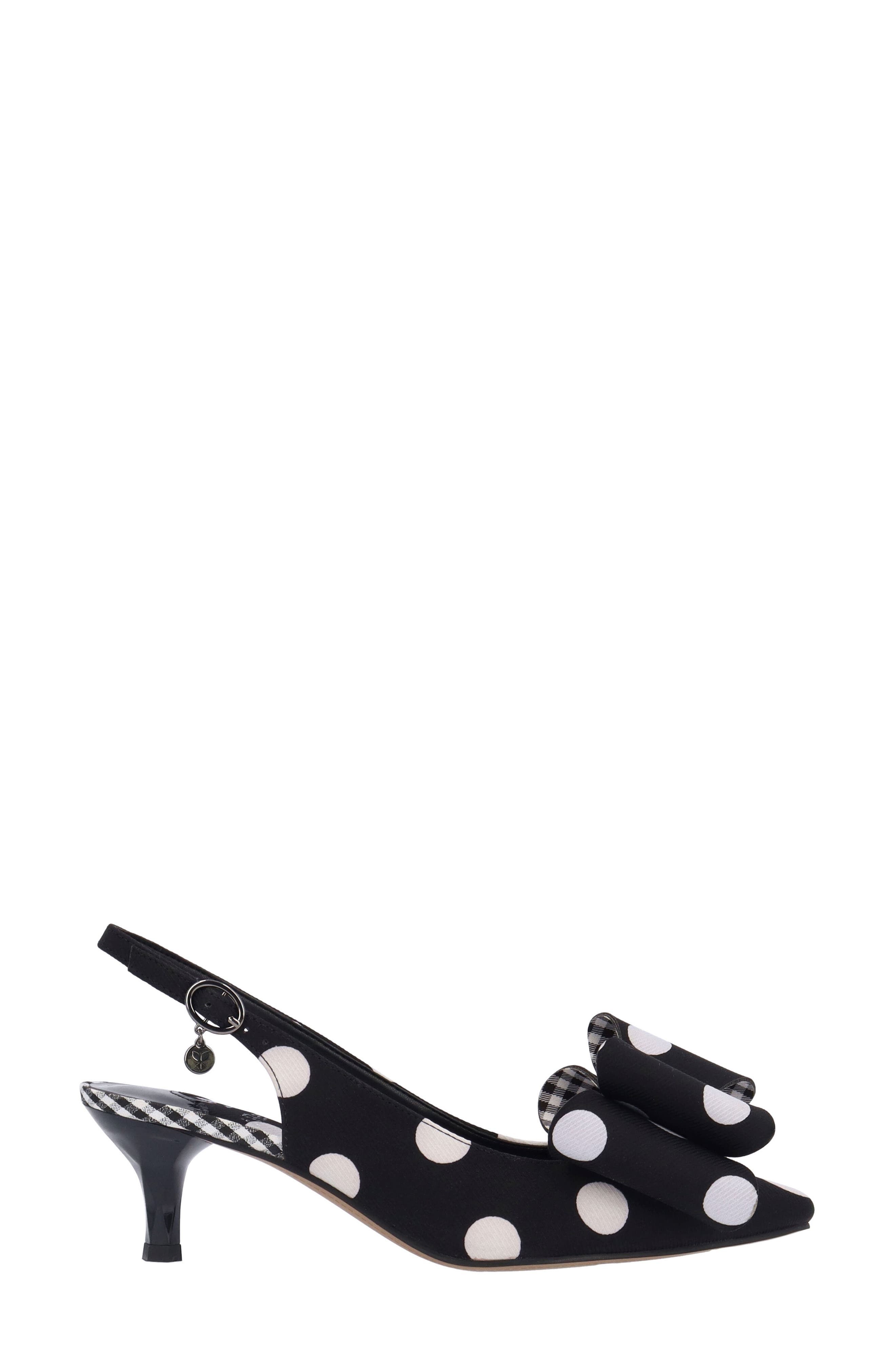 J. Reneé Delmare Slingback Pump, Alternate, color, Black/ White