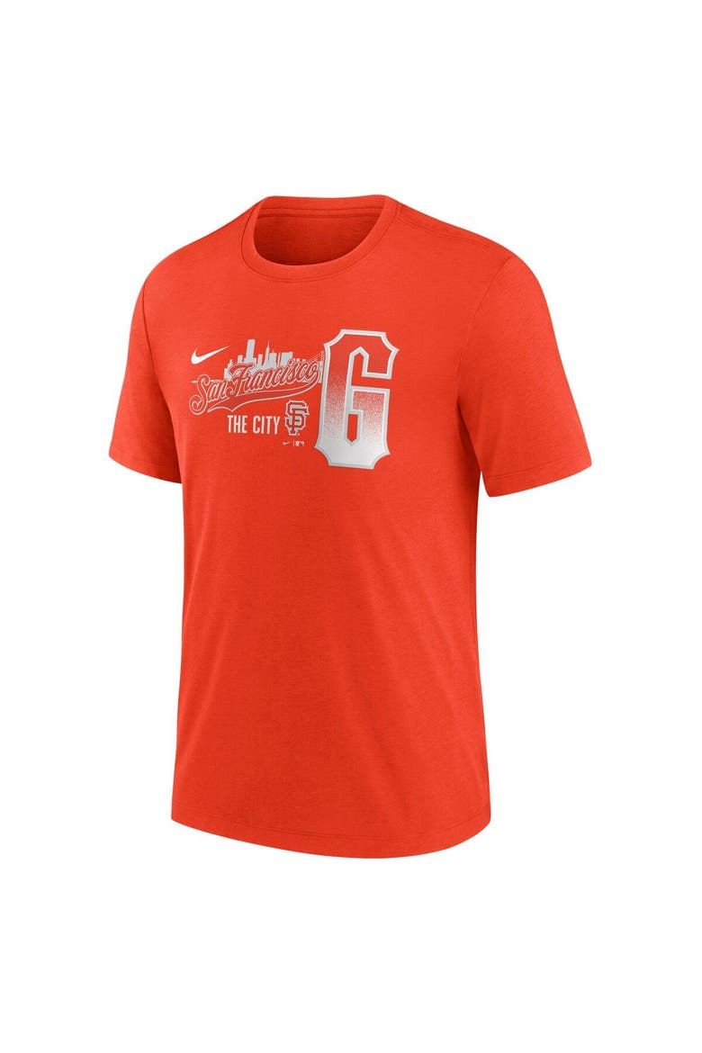 Men's Nike Orange San Francisco Giants City Connect Tri-Blend T-Shirt, Alternate, color, Orange