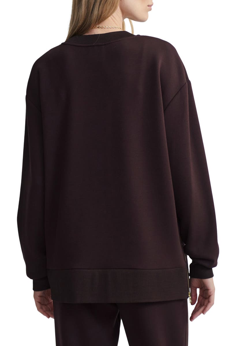 Varley Gabriella Oversize Sweatshirt, Alternate, color, Coffee Bean