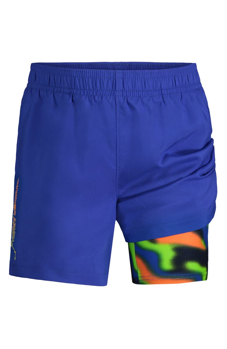 Under Armour Kids' UA 2-in-1 Athletic Shorts, Alternate, color, Team Royal