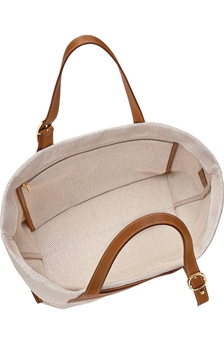 Longchamp Complice Canvas & Leather Tote, Alternate, color, Caramel