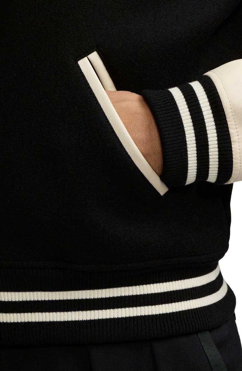 Ralph Lauren Purple Label New York Yankees Mixed Media Varsity Jacket, Alternate, color,