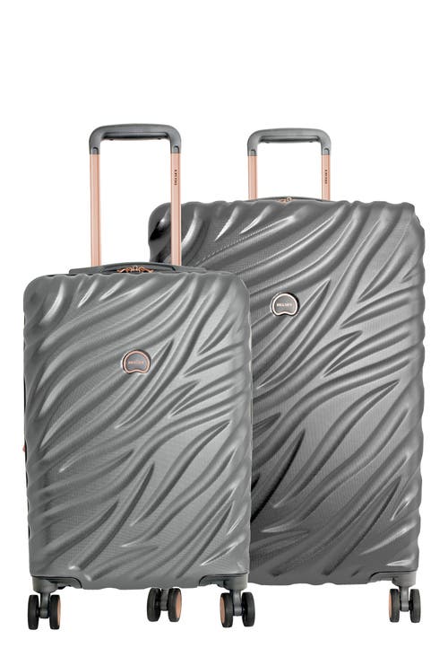 Delsey Paris Alexis Hardside 2-piece (21"/25") Expandable Spinner Luggage Set In Platinum/rose Gold