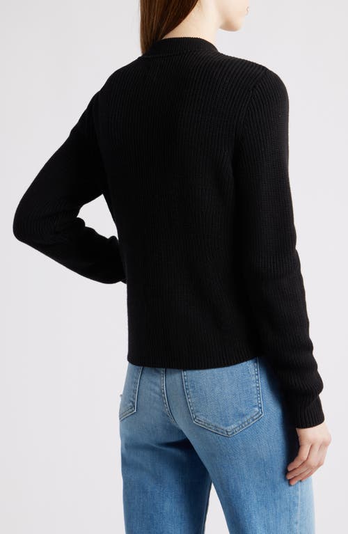 Nic + Zoe Nic+zoe Mixed Media Bomber Jacket In Black