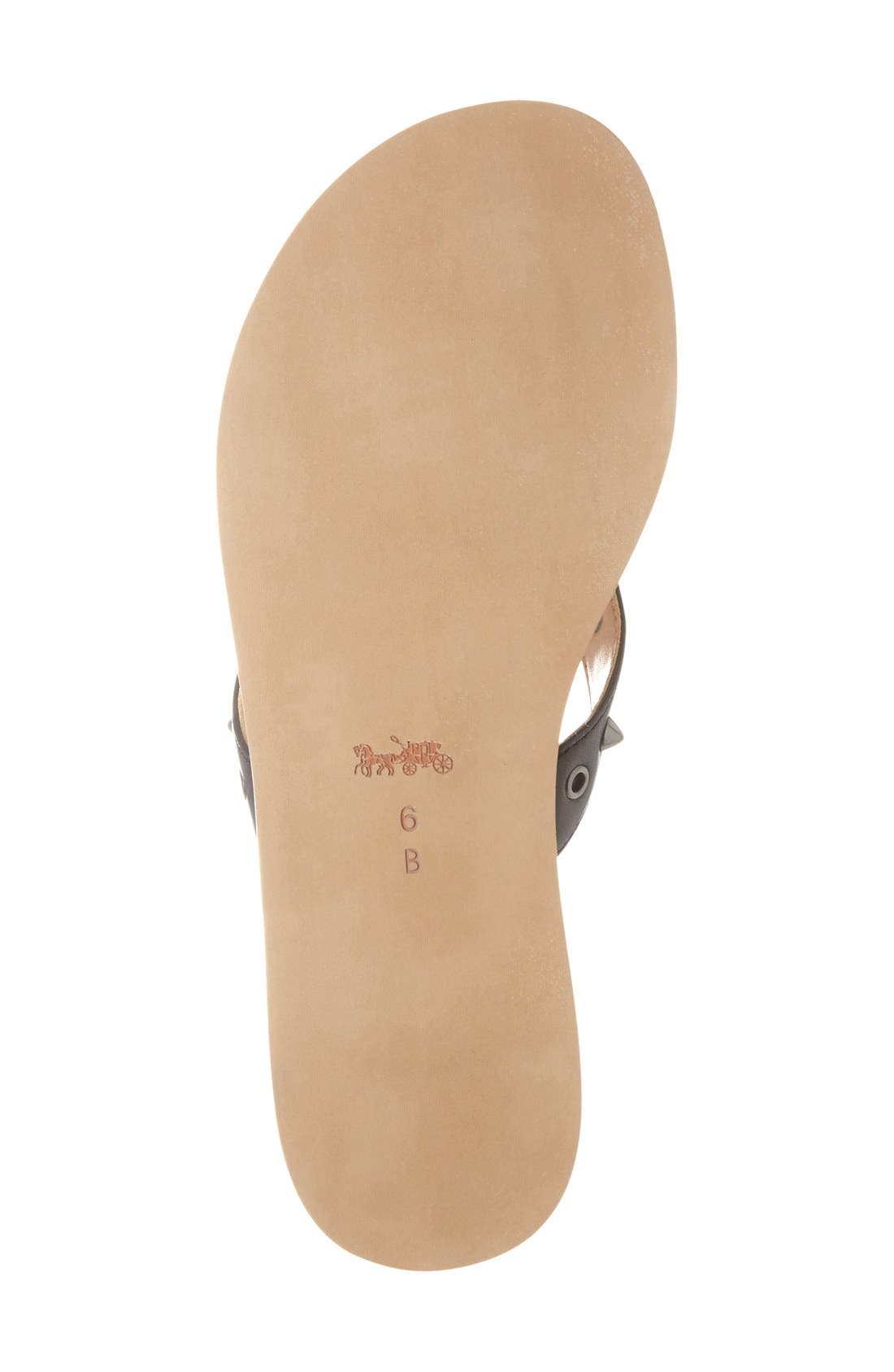 COACH 'Cottage' Studded Flip Flop, Alternate, color, 