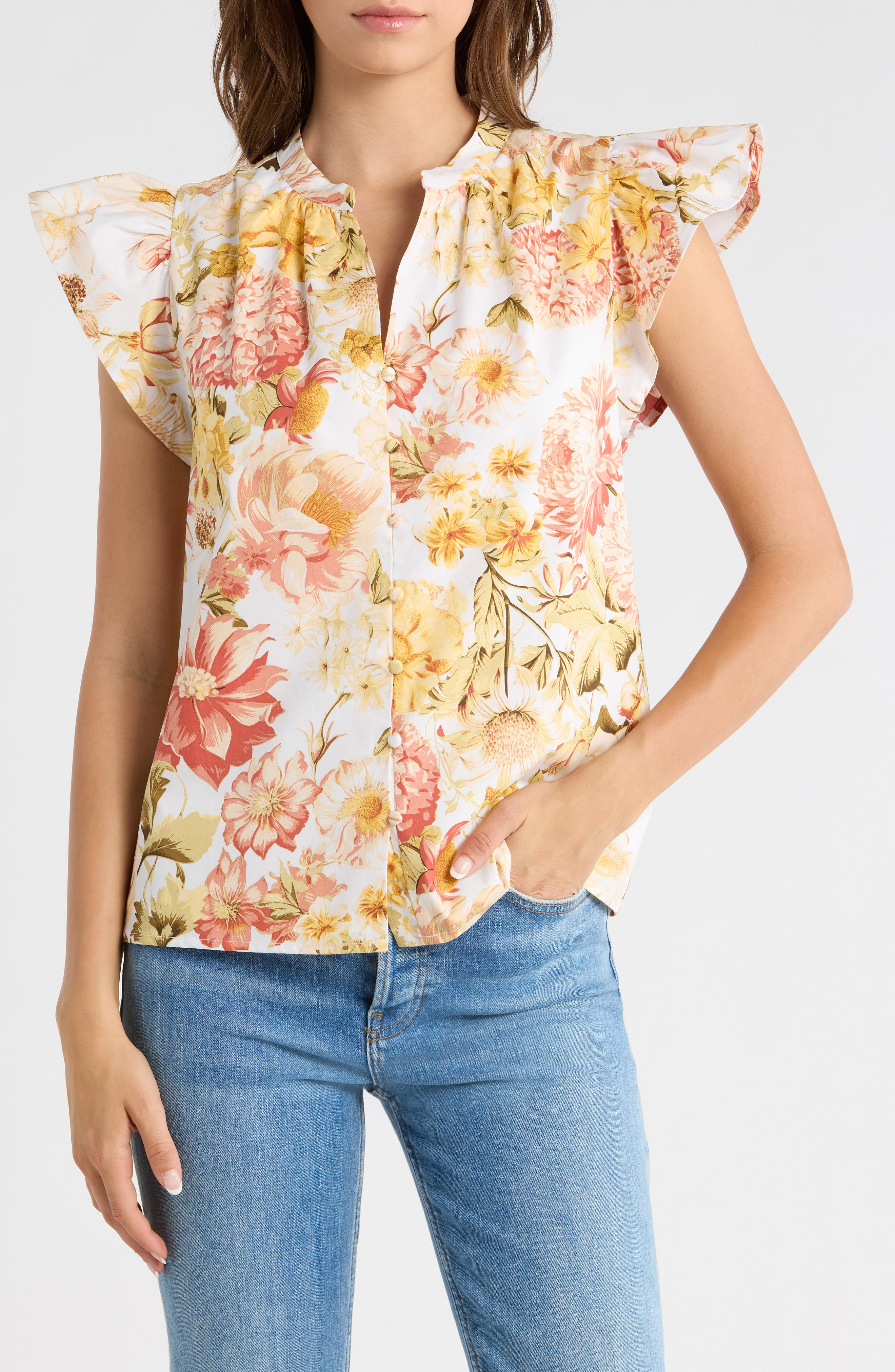 Cindi Cotton Ruffle Top
