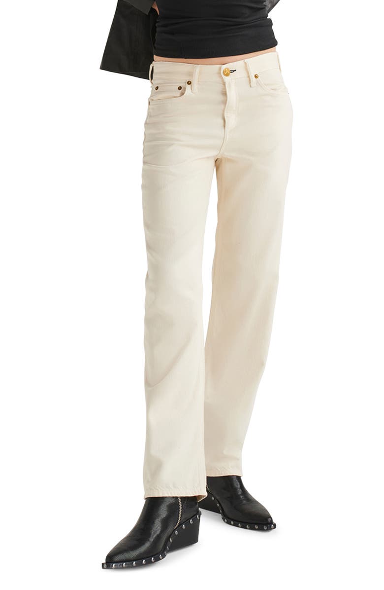 rag & bone Dre Featherweight Baggy Low Rise Boyfriend Jeans, Main, color, Ecru