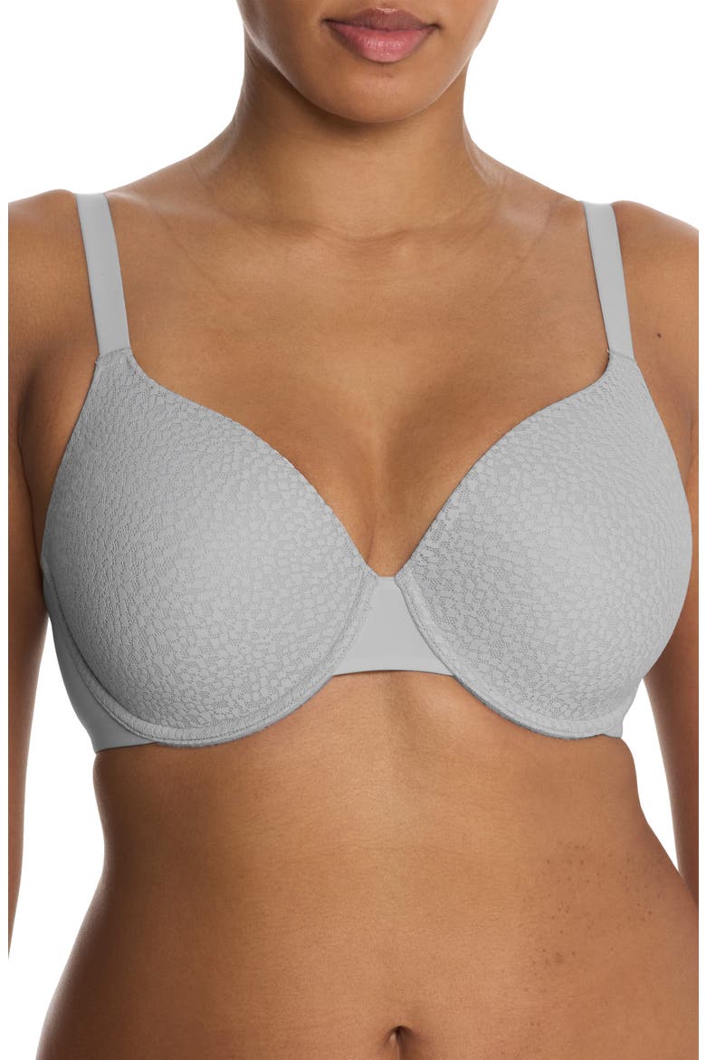 Comfort Evolution Full Fit Memory Foam Convertible Bra, Main, color, GRAY DAWN