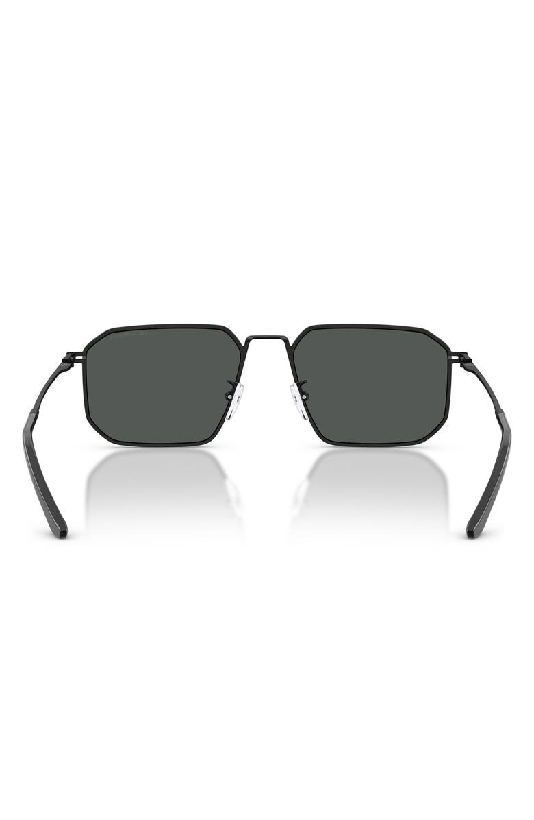 Emporio Armani 58mm Irregular Sunglasses, Alternate, color, Matte Black / Dark Grey