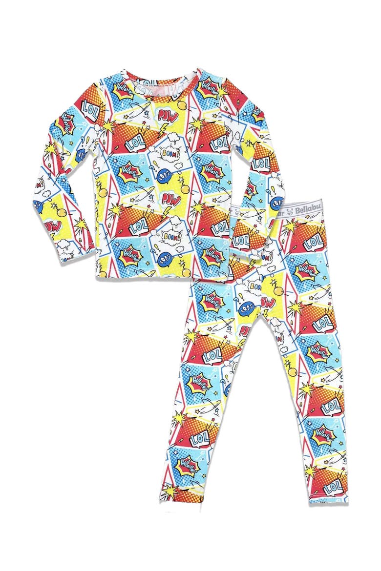 Kids' Comic Hero Set of 2 Piece Pajamas, Main, color, Comic Hero
