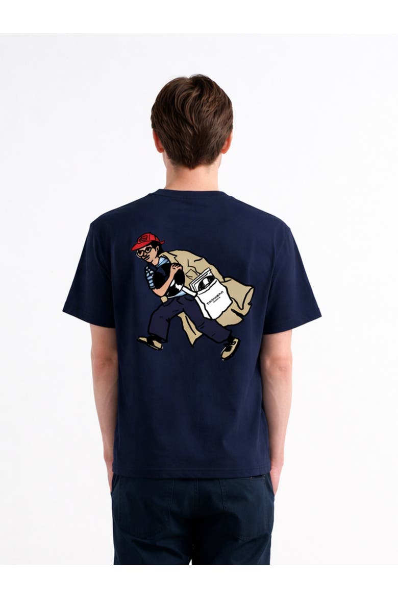 Melomaniac Printed T-Shirt, Alternate, color, Plain Navy