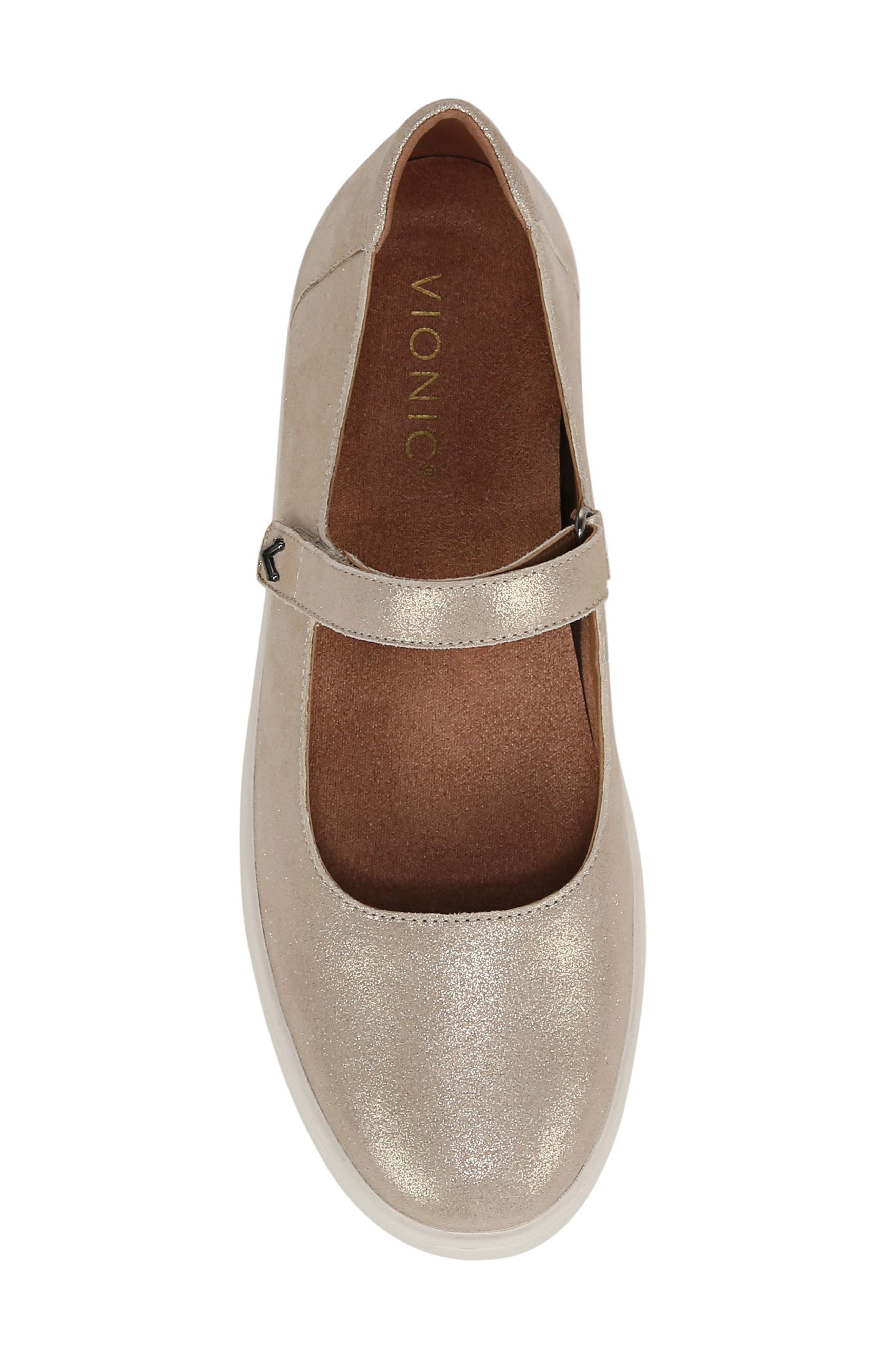Vionic Uptown Mary Jane, Alternate, color, Gold Met Leather
