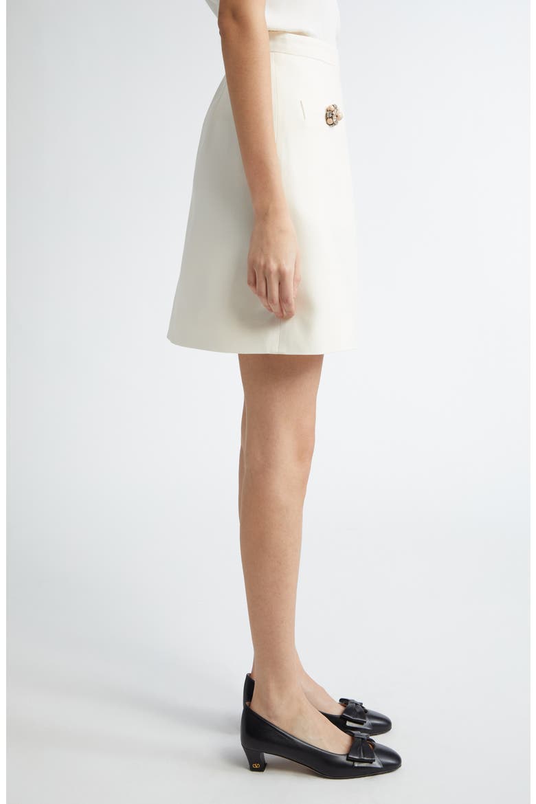 Crepe Couture A-Line Skirt, Alternate, color, AVORIO