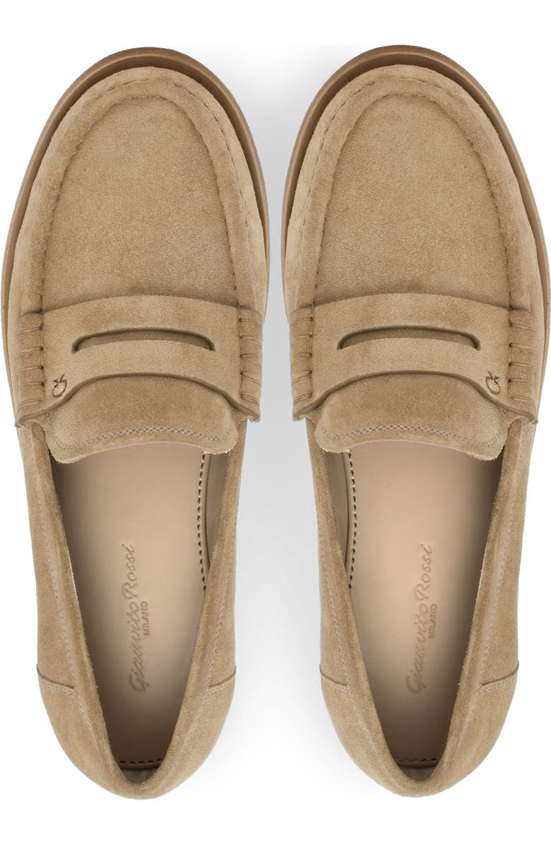 Gianvito Rossi Vernon Mocassin, Alternate, color, Brown Suede Leather
