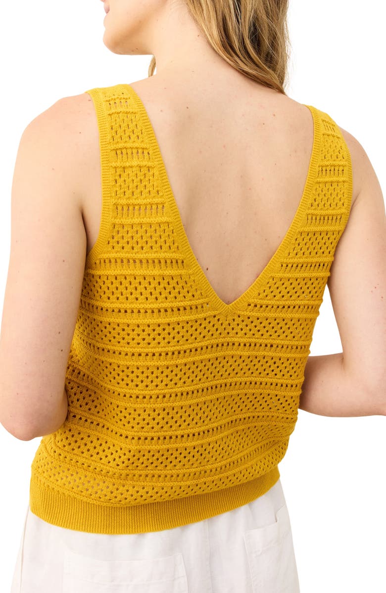 Marine Layer Finley Open Stitch Sweater Tank, Alternate, color, Oak Buff