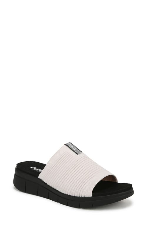 Ryka Rykä Epic Slide Sandal In White Alyssum
