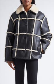 Stand Studio Isabella Faux Shearling & Faux Leather Jacket