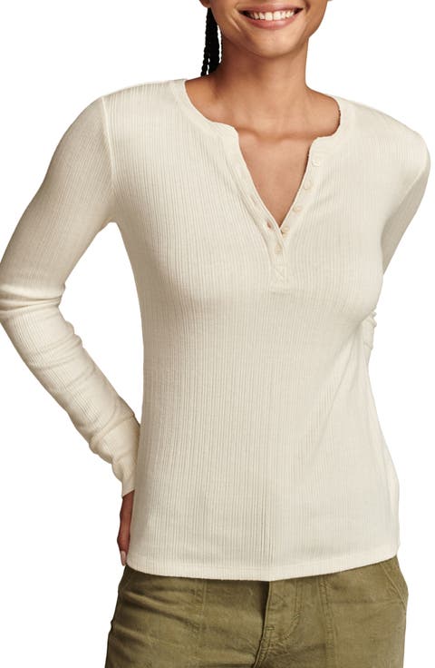 Rib Button Front Henley