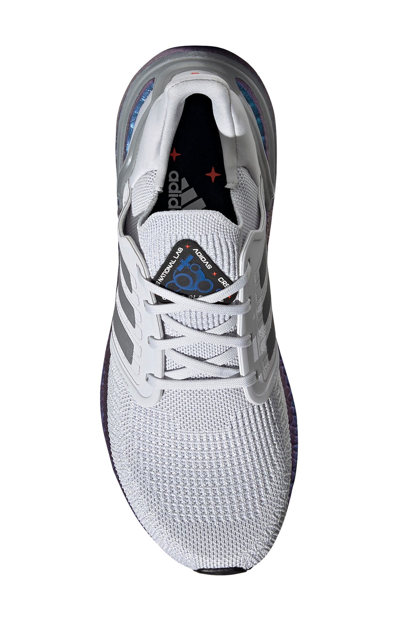 UltraBoost 20 Space Race Running Shoe, Alternate, color, DASH GREY/ BOOST BLUE VIOLET