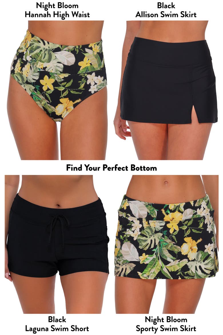 Simone Tankini Swimsuit Top, Alternate, color, Night Bloom