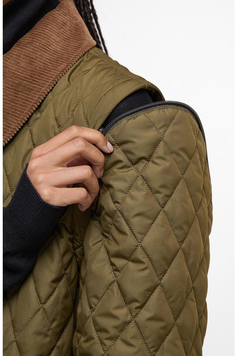 Lorrie Convertible Quilted Jacket, Alternate, color, FERN LEAF/ SAGE/ LIGHT SAGE